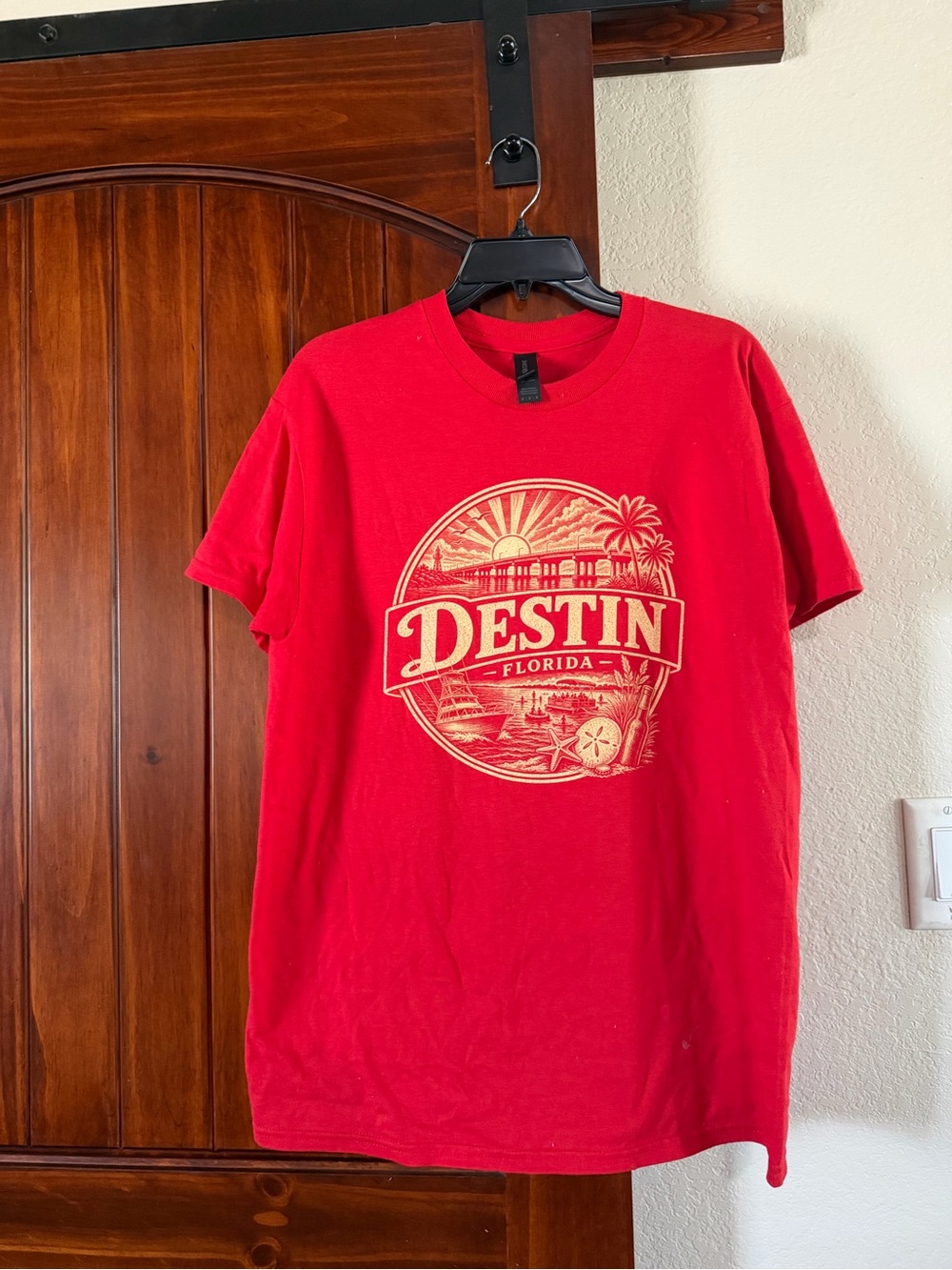 Gildan Red Destin Florida Graphic Tee